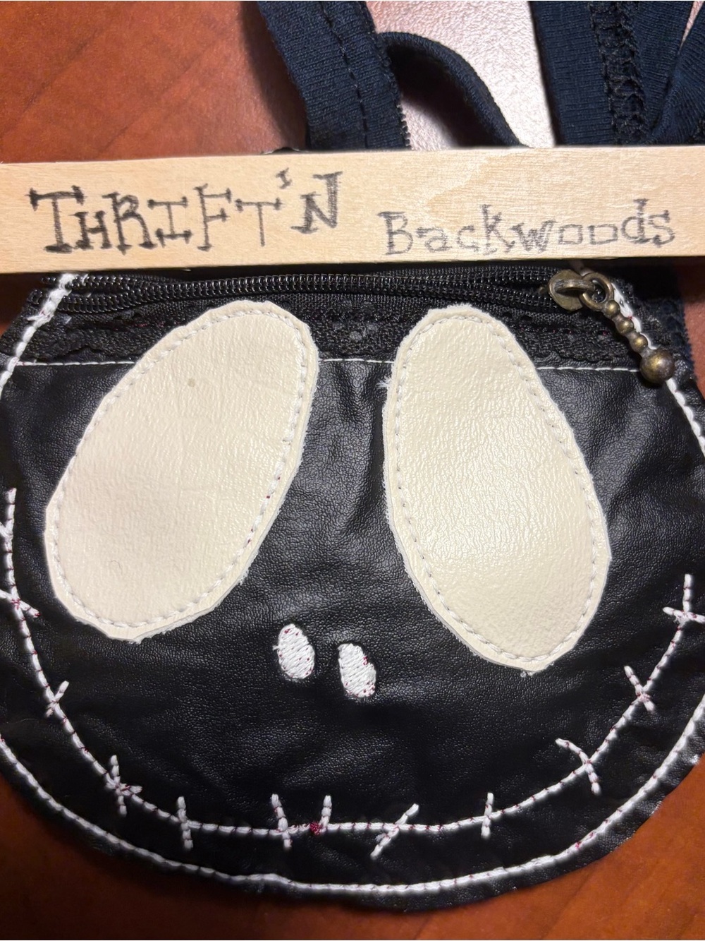 Black & Cream Character inspired Crossbody Bag - handmade